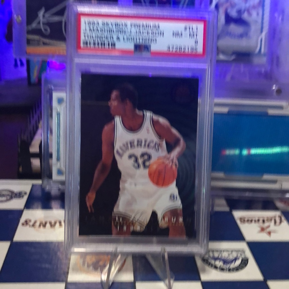Jamal mashburn/ j Jackson graded8  Basketball Trading Card in Protective Case